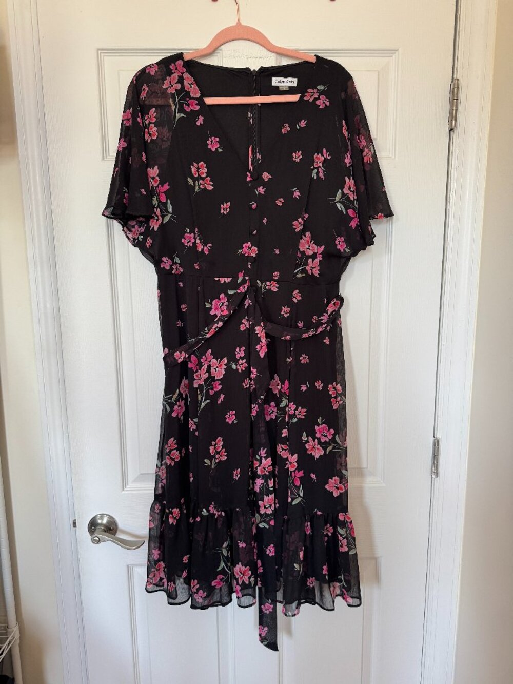 Calvin Klein Floral-Print Midi Dress Size 16
